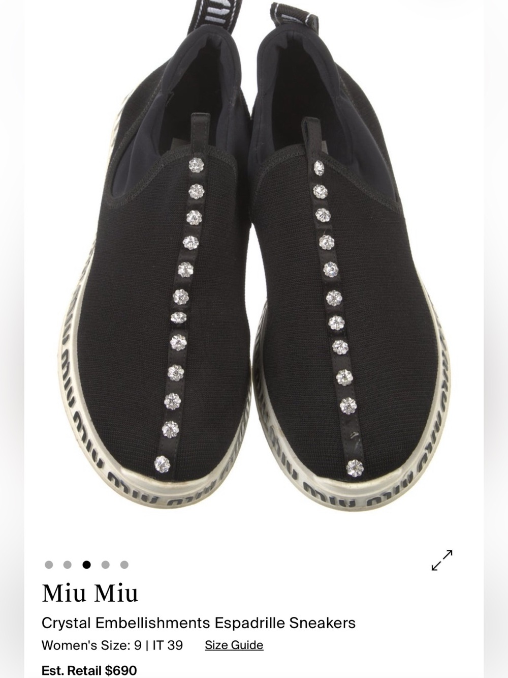 Miu Miu crystal embellished sneakers